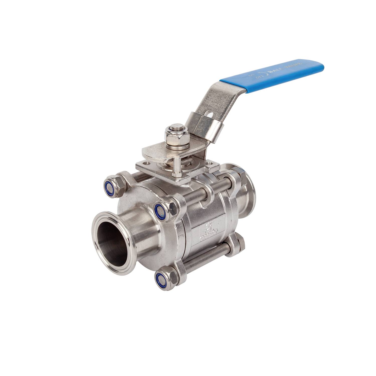 As Stainless Steel 3pc Butt Weld Hygienic Full Encapsulated Ferrule End Three Piece Ball Valve